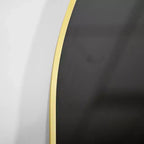 HOMLUX Specchio Ovale da Parete Decorativo a Figura Intera 40x120 cm per Bagno Ingresso, Nero/Oro