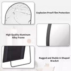 HOMLUX 64x21 Modern Full Length Bathroom Mirror Arched Leaning Floor Mirror
