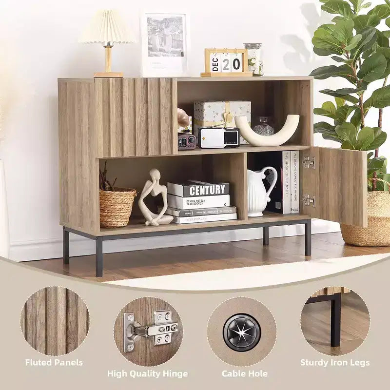 Tavolo d'ingresso, Mobile credenza moderno stile rustico, Tavolo consolle dietro il divano