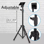 Supporto TV treppiede portatile per schermi fino a 32" con compatibilità VESA, altezza regolabile, facile installazione
