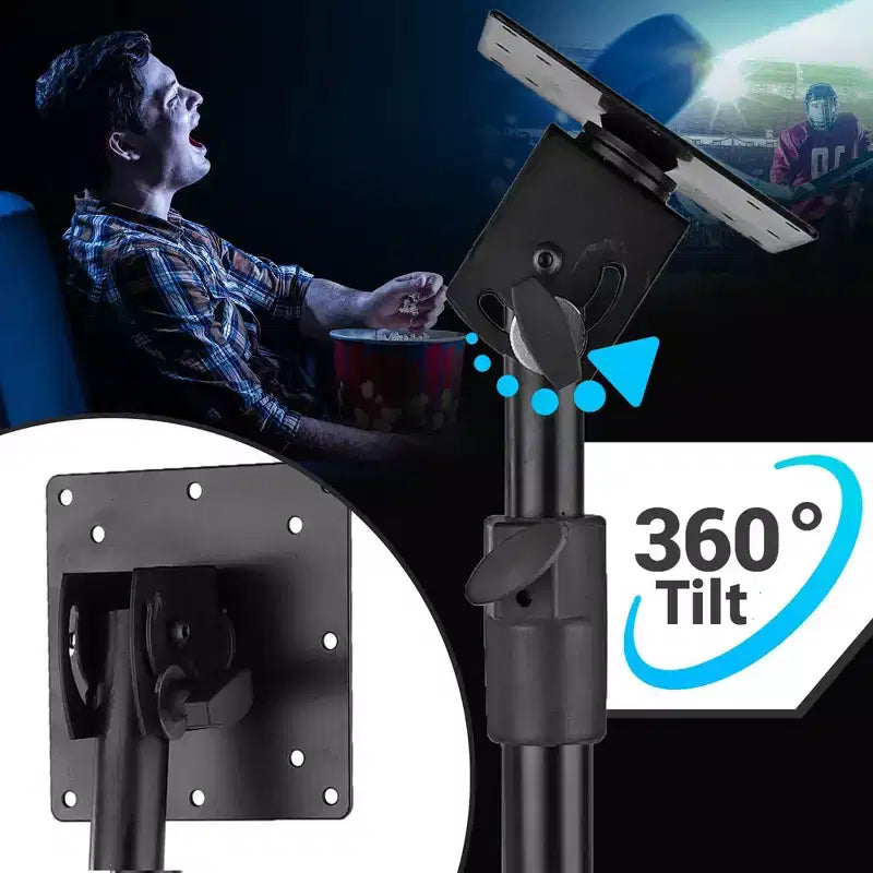Supporto TV treppiede portatile per schermi fino a 32" con compatibilità VESA, altezza regolabile, facile installazione