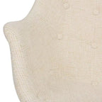 LeisureMod Willow Nursery Rocking Chair in Twill Fabric/Velvet Upholstery - Eiffel Ash Wood Base, Plus Comfort, Perfect for Nurseries