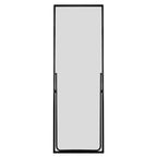Specchio WallBeyond 64x21 con base a cavalletto, alluminio, forma quadrata