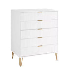 Manhattan Comfort Dumbo 2pc Modern 5 Drawer Dresser and 3 Drawer Dresser Set