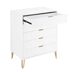 Manhattan Comfort Dumbo 2pc Modern 5 Drawer Dresser and 3 Drawer Dresser Set