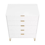 Manhattan Comfort Dumbo 2pc Modern 5 Drawer Dresser and 3 Drawer Dresser Set