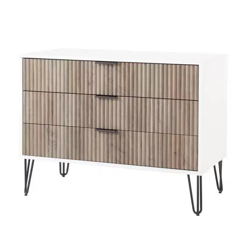 Manhattan Comfort Dumbo 2pc Modern 5 Drawer Dresser and 3 Drawer Dresser Set