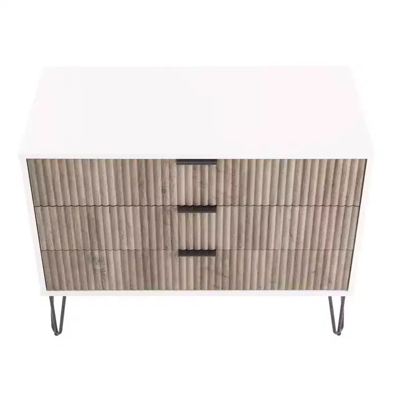 Manhattan Comfort Dumbo 2pc Modern 5 Drawer Dresser and 3 Drawer Dresser Set