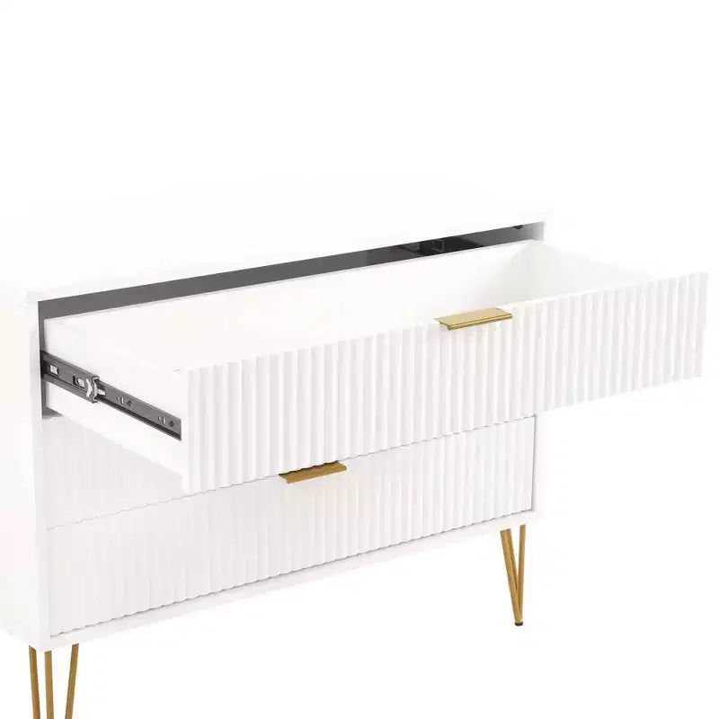 Manhattan Comfort Dumbo 2pc Modern 5 Drawer Dresser and 3 Drawer Dresser Set