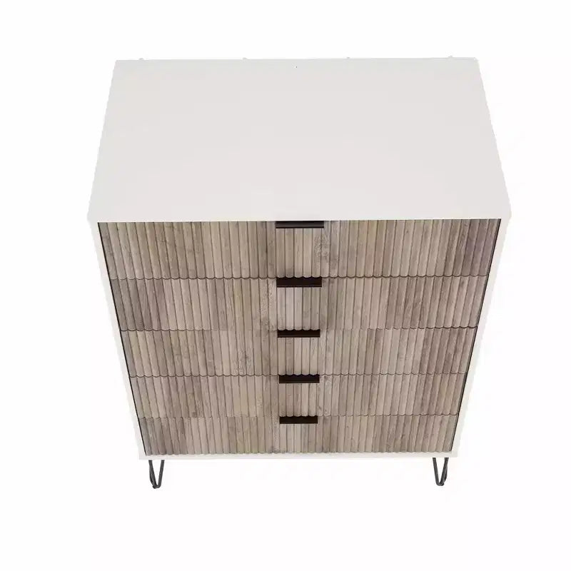 Manhattan Comfort Dumbo 2pc Modern 5 Drawer Dresser and 3 Drawer Dresser Set