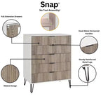 Manhattan Comfort Dumbo 2pc Modern 5 Drawer Dresser and 3 Drawer Dresser Set