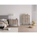 Manhattan Comfort Dumbo 2pc Modern 5 Drawer Dresser and 3 Drawer Dresser Set