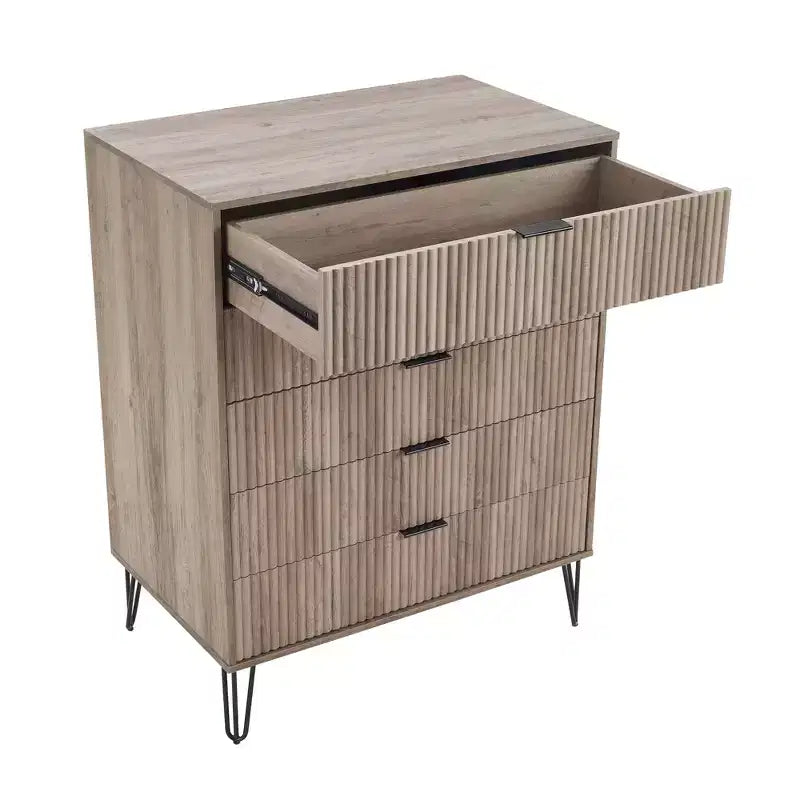 Manhattan Comfort Dumbo 2pc Modern 5 Drawer Dresser and 3 Drawer Dresser Set