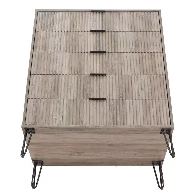 Manhattan Comfort Dumbo 2pc Modern 5 Drawer Dresser and 3 Drawer Dresser Set