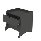 Manhattan Comfort Set of 2 Coney 2 Drawer Nightstands