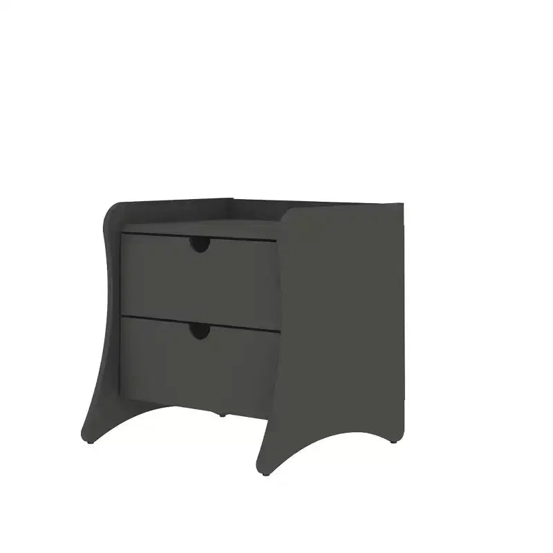 Manhattan Comfort Set of 2 Coney 2 Drawer Nightstands