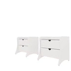 Manhattan Comfort Set of 2 Coney 2 Drawer Nightstands