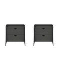 Manhattan Comfort Set of 2 Coney 2 Drawer Nightstands