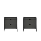 Manhattan Comfort Set of 2 Coney 2 Drawer Nightstands