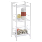 32.5 Extra Storage 3 Tier Foldable Metal Shelf - Breighton Home