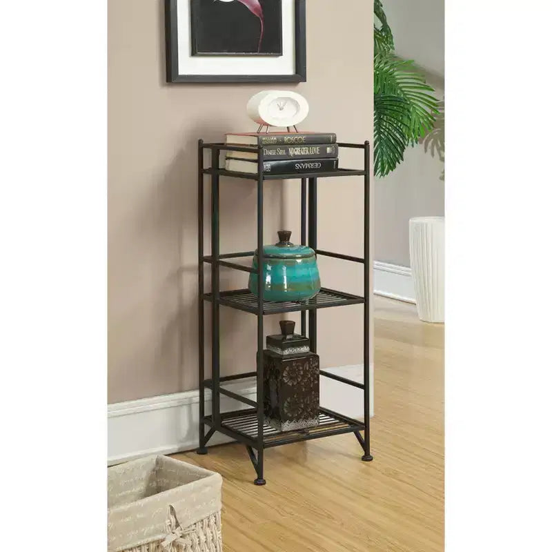 32.5 Extra Storage 3 Tier Foldable Metal Shelf - Breighton Home