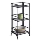 32.5 Extra Storage 3 Tier Foldable Metal Shelf - Breighton Home