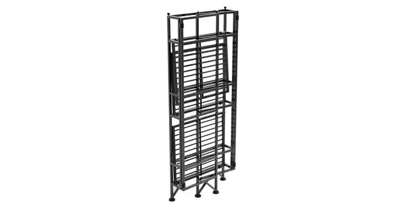 32.5 Extra Storage 3 Tier Foldable Metal Shelf - Breighton Home