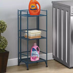 32.5 Extra Storage 3 Tier Foldable Metal Shelf - Breighton Home