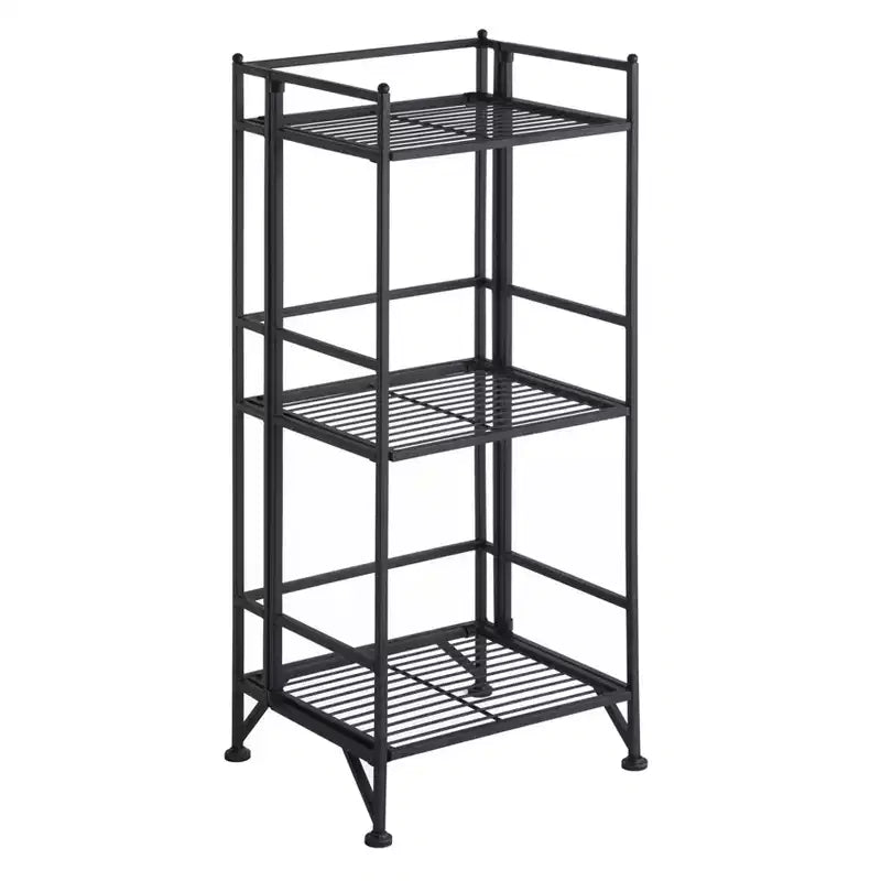 32.5 Extra Storage 3 Tier Foldable Metal Shelf - Breighton Home