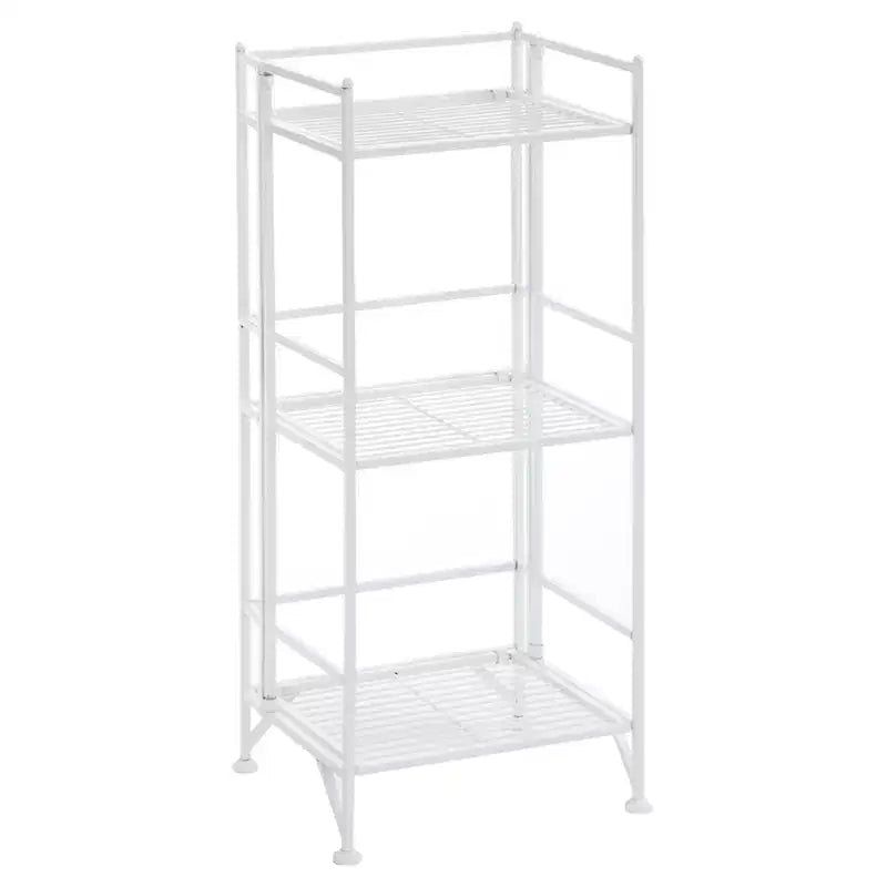 32.5 Extra Storage 3 Tier Foldable Metal Shelf - Breighton Home