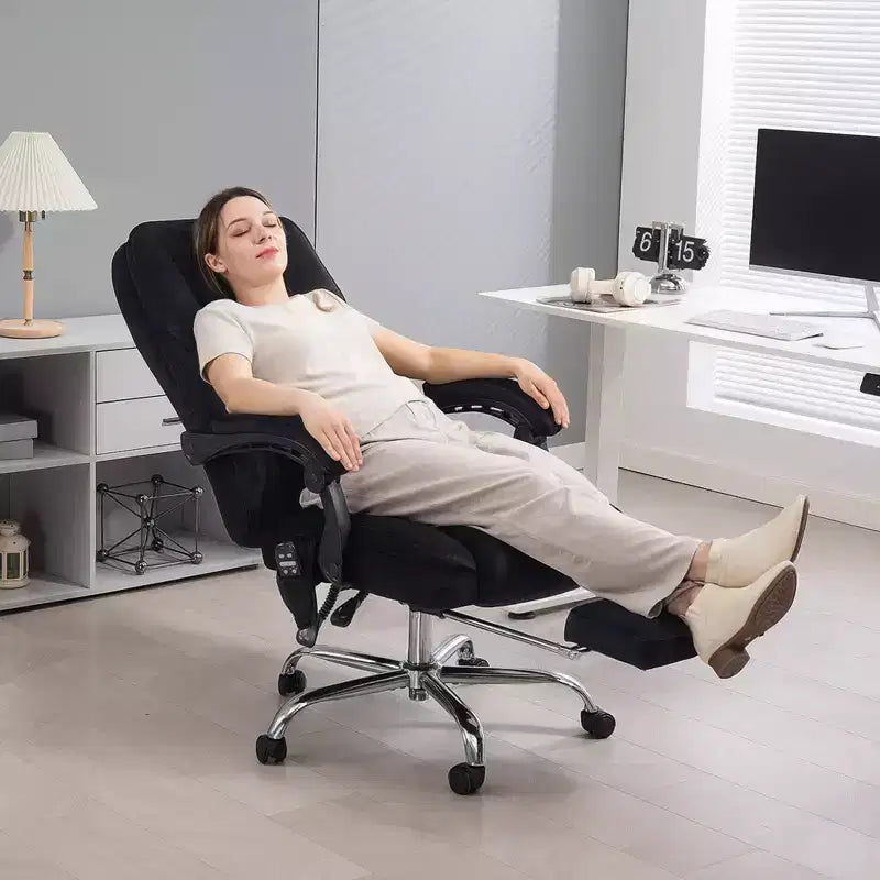 Vinsetto Executive Massage Office Chair, Heated Computer Desk Chair with Adjustable Height and Footrest
