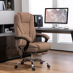 Vinsetto Executive Massage Office Chair, Heated Computer Desk Chair with Adjustable Height and Footrest