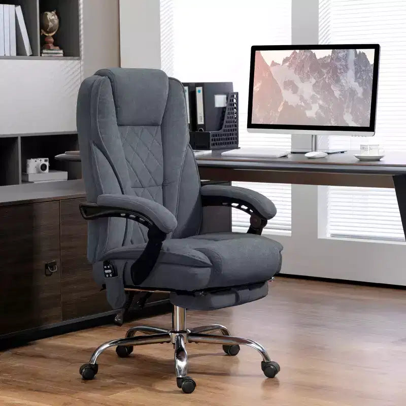 Vinsetto Executive Massage Office Chair, Heated Computer Desk Chair with Adjustable Height and Footrest