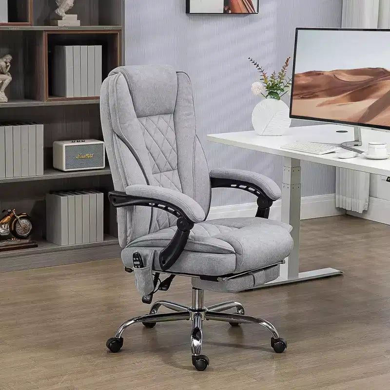 Vinsetto Executive Massage Office Chair, Heated Computer Desk Chair with Adjustable Height and Footrest