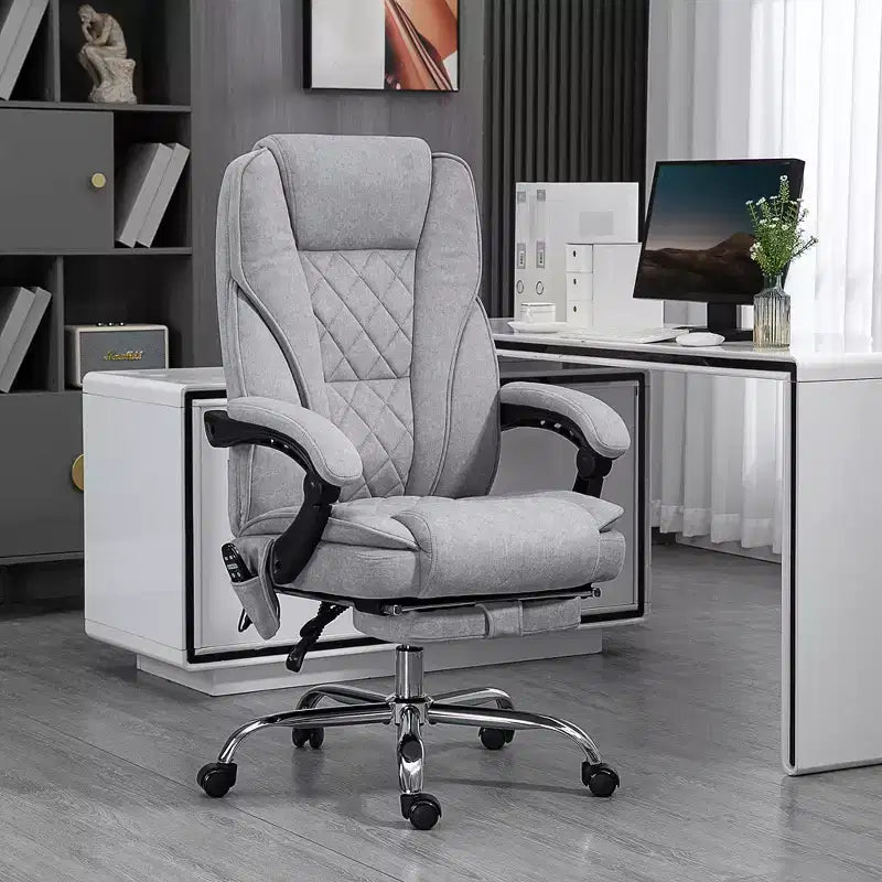 Vinsetto Executive Massage Office Chair, Heated Computer Desk Chair with Adjustable Height and Footrest