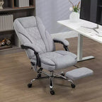 Vinsetto Executive Massage Office Chair, Heated Computer Desk Chair with Adjustable Height and Footrest