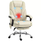 Vinsetto Executive Massage Office Chair, Heated Computer Desk Chair with Adjustable Height and Footrest