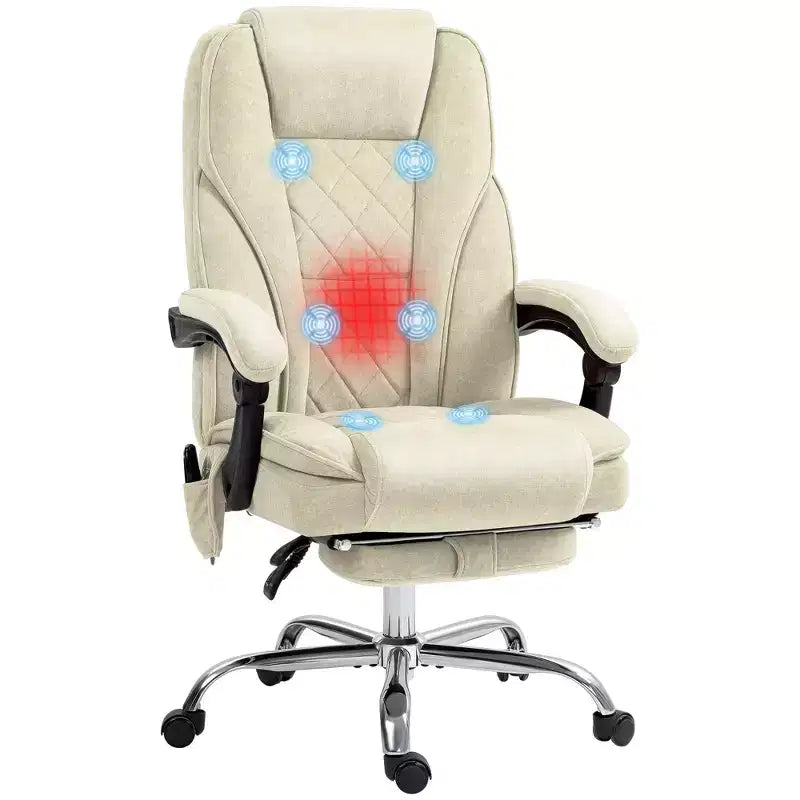 Vinsetto Executive Massage Office Chair, Heated Computer Desk Chair with Adjustable Height and Footrest