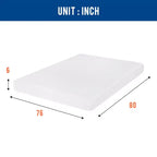 FDW 6 inch Mattress Gel Memory Foam Mattress for Cool Sleep & Pressure Relief/Medium Firm Mattresses CertiPUR-US Certified/Bed-in-a-Box