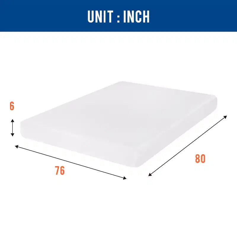 FDW 6 inch Mattress Gel Memory Foam Mattress for Cool Sleep & Pressure Relief/Medium Firm Mattresses CertiPUR-US Certified/Bed-in-a-Box