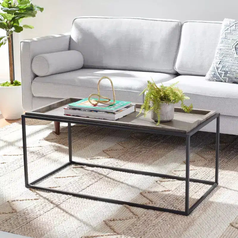 Andey Coffee Table - COF2001A - Brown/Black - Safavieh