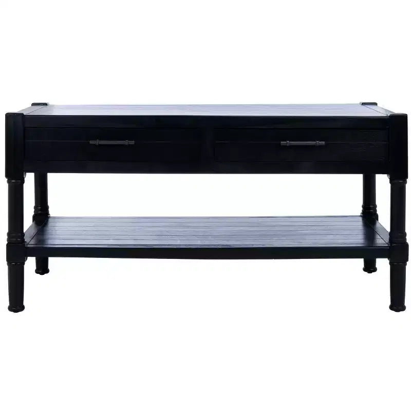 Filbert 2 Drawer Coffee Table - Black - Safavieh