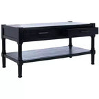 Filbert 2 Drawer Coffee Table - Black - Safavieh