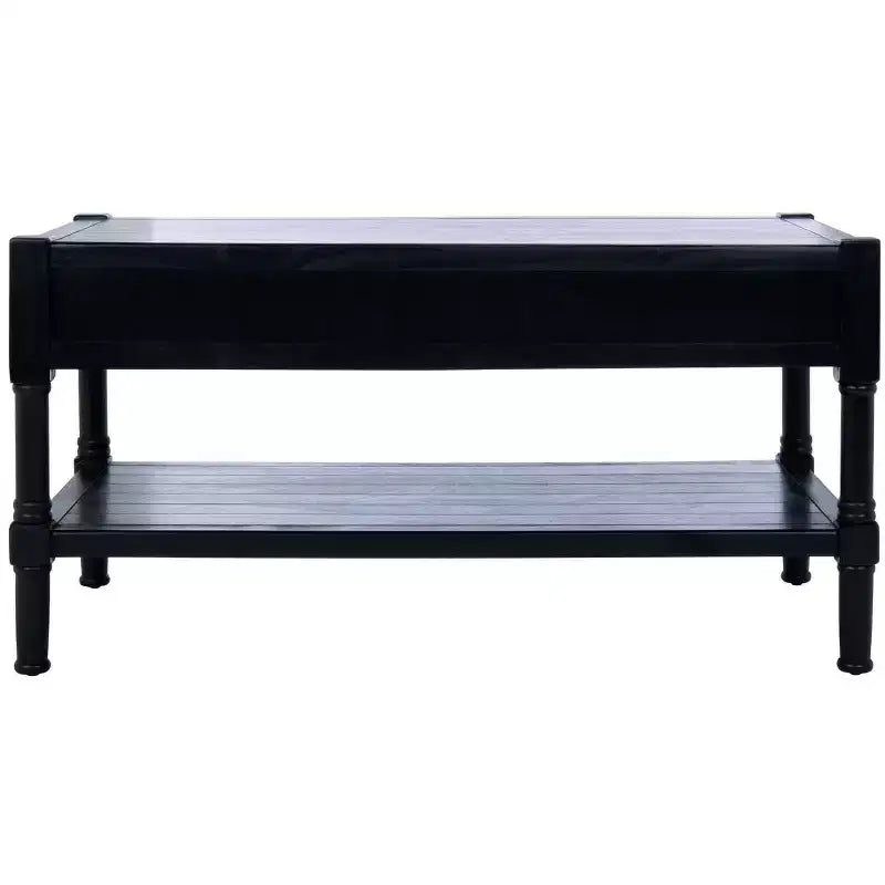 Filbert 2 Drawer Coffee Table - Black - Safavieh