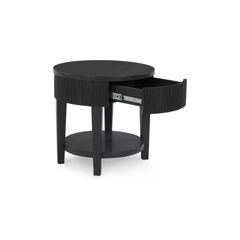 Signature Design by Ashley 1 Drawer Marstream End Table, Black