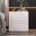 Famapy Modern Nightstand With LED Light 2-Drawers Bedside Table