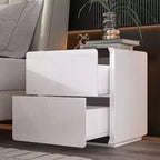 Famapy Modern Nightstand With LED Light 2-Drawers Bedside Table