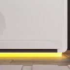 Famapy Modern Nightstand With LED Light 2-Drawers Bedside Table