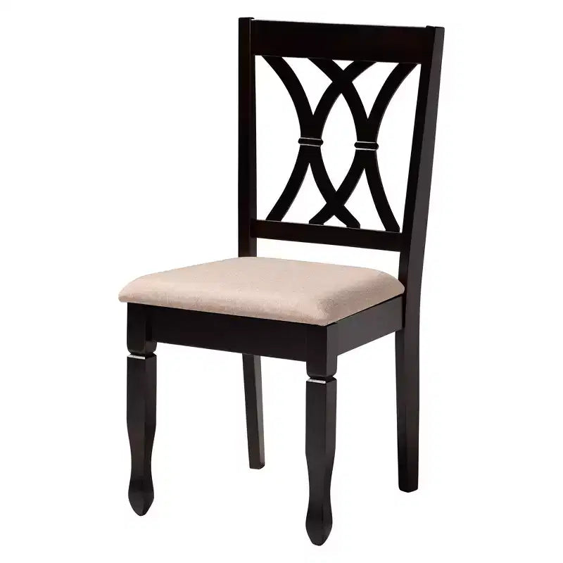 Baxton Studio April Modern Wood 5-Piece Dining Set