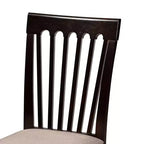 Set da pranzo Baxton Studio Lore, 5 pezzi, in tessuto color sabbia moderno e legno con finitura marrone scuro